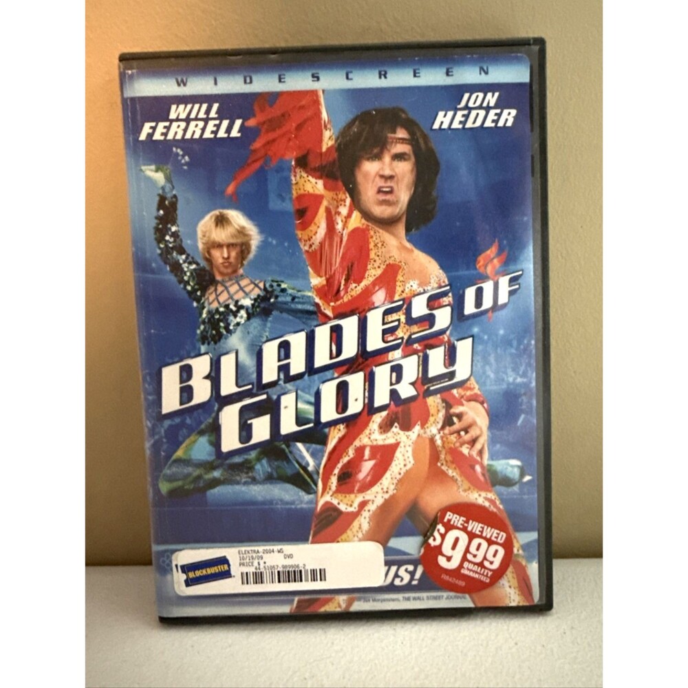 Blades Of Glory Widescreen DVD Will Ferrel & Jon Heder Vintage Blockbuster Case